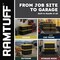 Ramtuff 27 Gallon Stackable Storage Totes - Heavy Duty Weather-Resistant w/ Snap Lid, Black/Yellow, 4PK 606533 - alternate 3