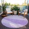Homeroots 8' Lavender And Purple Round Geometric Washable Indoor Outdoor Area Rug 582478 - alternate 4
