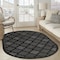 Homeroots 6' X 9' Charcoal And Black Trellis Indoor Outdoor Area Rug 545225 - alternate 2