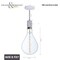 Bulbrite 4WLED PEAR SHAPED GRAND, 2200K FILAMENT W/ WHITE MARBLE PENDANT, WHITE STRING 810174 - alternate 2