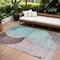 Homeroots 9' X 12' Teal Blue Brown And Beige Geometric Washable Indoor Outdoor Area Rug 604957 - alternate 1