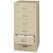Fireking Fire-Resistant Card Check Note File Cabinet, 6 Drawer, Parchment, 52-3/4 in H 6-2552-CPA - alternate 2