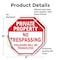 Signmission Private Property No Trespassing Vio, 4 inch X 4 inch, Vinyl Decal, 2PK OC-D-2PACK-4-148 - alternate 2