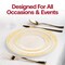 Smarty Had A Party 7.5" Ivory with Gold Harmony Rim Plastic Appetizer/Salad Plates (120 plates), 120PK 647G-CASE - alternate 3