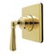 Kingston Brass Single-Handle Six-Way Diverter Valve with Square Trim Kit, Polished Brass KS4042HL - alternate 1