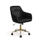 Martha Stewart Rayna Upholstered Office Chair in Black/Polished Brass CH-220921-6-BK-GLD-MS - alternate 1