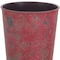 Homeroots 5in Red Recycled Plastic Indoor Outdoor Round Pot Planter 488246 - alternate 2