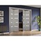Sartodoors Sliding Closet Double Bi-fold Doors Solid Core Modern Interior QUADRO4113DBF-SSS-72 x 96 (4* 18x96) - alternate 3