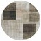 Homeroots 8' Ivory And Black Round Geometric Washable Indoor Outdoor Area Rug 631935 - alternate 3