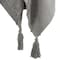 Homeroots 50" X 60" Gray Cotton Woven Geometric Throw Blanket with Tassels 518850 - alternate 2