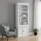 Homeroots White Solid Wood Adjustable Four Tier Bookcase 397126 - alternate 2
