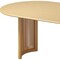 Homeroots 79" Natural Solid Wood Double Pedestal Base Oval Dining Table 712135 - alternate 2
