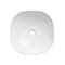 Anzzi Siena Series 17 in. Ceramic Rounded Vessel Square Bathroom Sink Basin in White LS-AZ925 - alternate 2