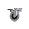 Richelieu Industrial Gray Rubber Caster, Swivel with Brake, with Plate, Gray 15010020501 - alternate 4