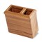 Homeroots Traditional Solid Teak Rectangular Toothbrush Holder 475840 - alternate 2