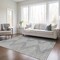 Homeroots 9' X 12' Gray And Ivory Geometric Washable Indoor Outdoor Area Rug 598578 - alternate 2