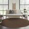 Homeroots 8' Dark Brown And Brown Round Geometric Indoor Outdoor Area Rug 552331 - alternate 2