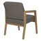 Office Star Products Medium Oak Finish Visitor's Chair with Castillo Metal Memory Foam Seat WD580-K006 - alternate 3