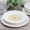 Elama Julia 16 Piece Scalloped Double Bowl Porcelain Dinnerware Set in White ELM-JULIA16 - alternate 2
