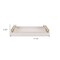 Homeroots Set of Two Off White Wood and Fabric Nested Serving Trays With Gold Handles 518600 - alternate 2