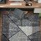 World Rug Gallery Contemporary Distressed Geometric Area Rug 4 ft x 6 ft Black WR93BLACK4X6 - alternate 1
