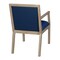 Regency Regent WallGuard Guest & Reception Waiting Room Wood Side Chair - Noble Oak / Navy Blue Vinyl 9875NONV - alternate 3