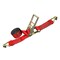Tie 4 Safe 3'' x 30' Ratchet Strap w/ Wire J Hook. WLL: 5,400 LBS Red RT20R-1530-W20-R-1 - alternate 1
