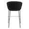 Homeroots 30" Black And Bronze Shearling And Steel Bar Height Bar Chair 555704 - alternate 4
