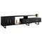 Leisuremod Avery TV Stand with MDF Cabinet and Powder Coated Steel Legs, Ebony ATS69BL - alternate 3