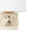Homeroots 22" White and Gold Mercury Glass Table Lamp With White Cone Shade 528690 - alternate 2