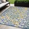 Homeroots 5' X 8' Ivory Blue And Yellow Trellis Indoor Outdoor Area Rug 546809 - alternate 2