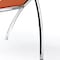 Homeroots Set of Two Orange And Silver Upholstered Faux Leather Dining Side Chairs, 2PK 553879 - alternate 2