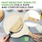 Nutrichef 9.45 in Non-Stick Crepe Pan with Wooden Spreader, Durable Marble Coated Dosa Pan, Bakelite Handle NCMKCP0024WT - alternate 2