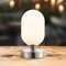 Jonathan Y Eli 8" Modern Minimalist Iron Rechargeable Integrated Portable LED Table Lamp, Nickel/White JYL7111B - alternate 3