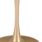 Homeroots 35" White and Gold Wood and Steel Pedestal Base Round Top Dining Table 602233 - alternate 2