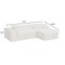 Homeroots 121" White Corduroy Compression Foam Sofa 719554 - alternate 2