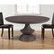 Homeroots 60" Gray Rounded Solid Wood Pedestal Base Dining Table 380457 - alternate 2