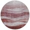 Homeroots 8' Blush And Brown Round Abstract Washable Indoor Outdoor Area Rug 604961 - alternate 2