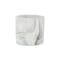 Homeroots 6in White and Gray Marbleized Ceramic Indoor Outdoor Round Pot Planter 487436 - alternate 2