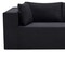 Homeroots 105" Black Corduroy Modular Sofa Chaise With Toss Pillows 723852 - alternate 2