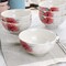 Martha Stewart 6 Inch Fine Ceramic 6 Piece Floral Decorated Cereal Bowl Set in White and Pink 129540.01 - alternate 2