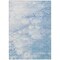 Homeroots 9' X 12' Sky Blue Denim Blue And Silver Abstract Washable Indoor Outdoor Area Rug 582222 - alternate 3