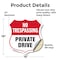 Signmission No Trespassing Shield Sign Private Drive, 18 Inch X 18 Inch, Vinyl Decal SHI-D-18-408 - alternate 2