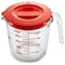 Nutrichef 4 Cups Glass Measuring Cup with Lid (34 oz) NCGLMESLID100 - alternate 1