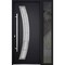 Vdomdoors Steel Door Deux 6500 Black Sidelight Exterior Window Stainless Inserts Single Modern Painted-W36+12 DEUX6500EXD-BLK-W36+12 x H80-Right-hand Inswing - alternate 3