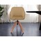 Homeroots Tufted Champagne and Natural Upholstered Velvet Dining Arm Chair 521187 - alternate 1