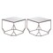 Homeroots Set of Two Silver and Bronze Mirrored Glass and Steel Square Abstract Bunching Coffee Tables 572205 - alternate 3