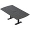 Skutchi Designs 7ft Conference Table W/ Power Unit | 6 Person Modular Arc Rectangle Meeting Table | Harmony Series HAR-AREC-48X84-T.BK-WA7949-EBLK - alternate 1