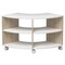 Beleduc By Playwell Verona 41inx17.2in Low Curved Foldable Shelf, Double-Sided, White/Oak HPL, 22.9inH, Ages 3+ 846051 - alternate 2