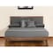 Homeroots Gray and Brown Wood And Linen King Bed Frame 486193 - alternate 2